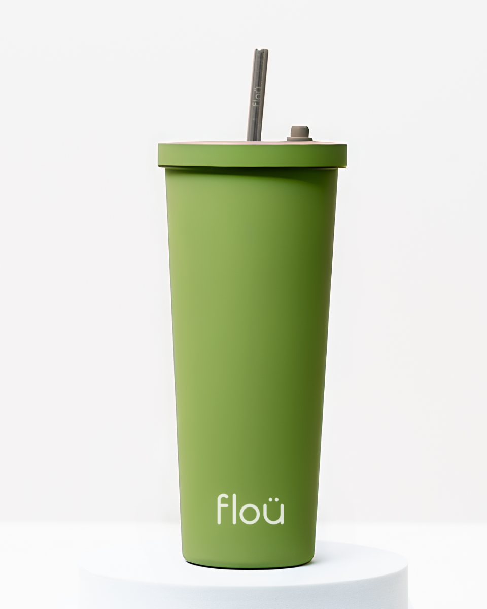 Stainless Steel Classic Tumbler with Straw 28 oz