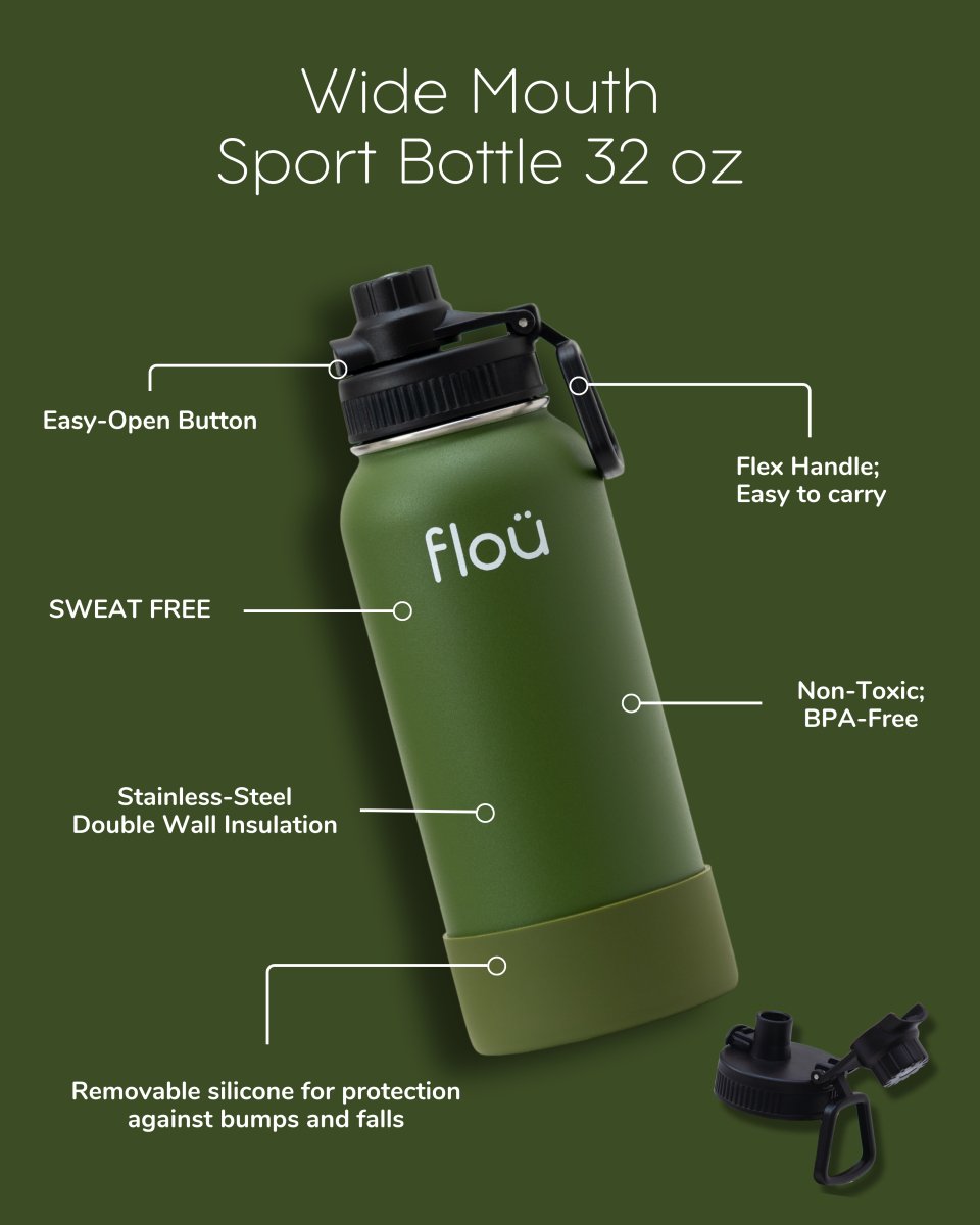 Wide Mouth Sport Water Bottle 32 oz