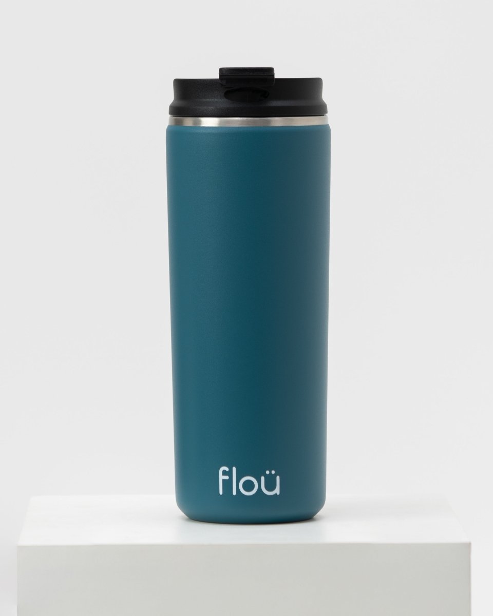 Insulated coffee tumbler 16 oz color dark turquoise