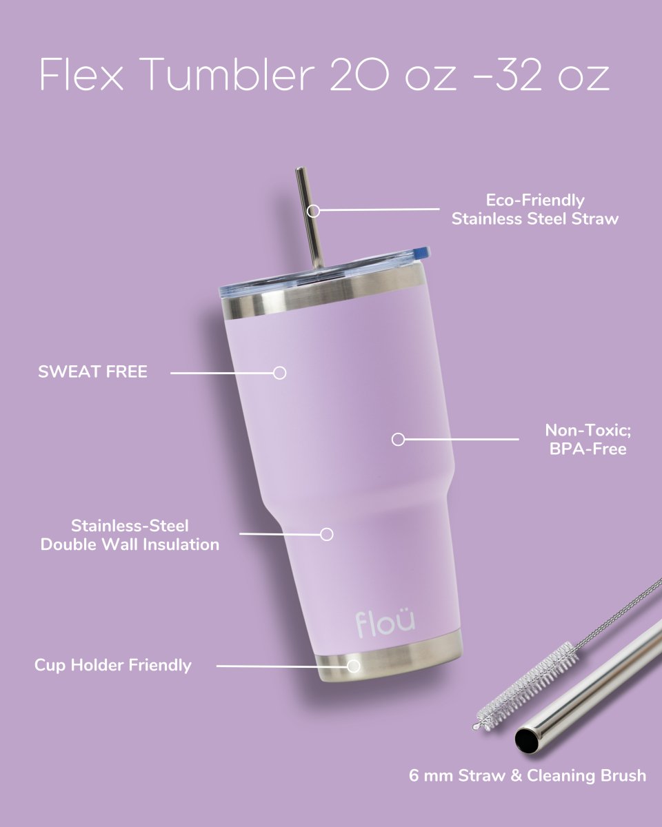 Flex Tumbler with Straw 20/30 oz - floü - Insulated