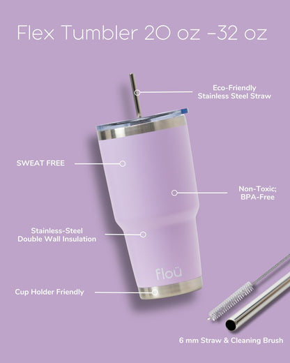 Flex Tumbler with Straw 20/30 oz - floü - Insulated