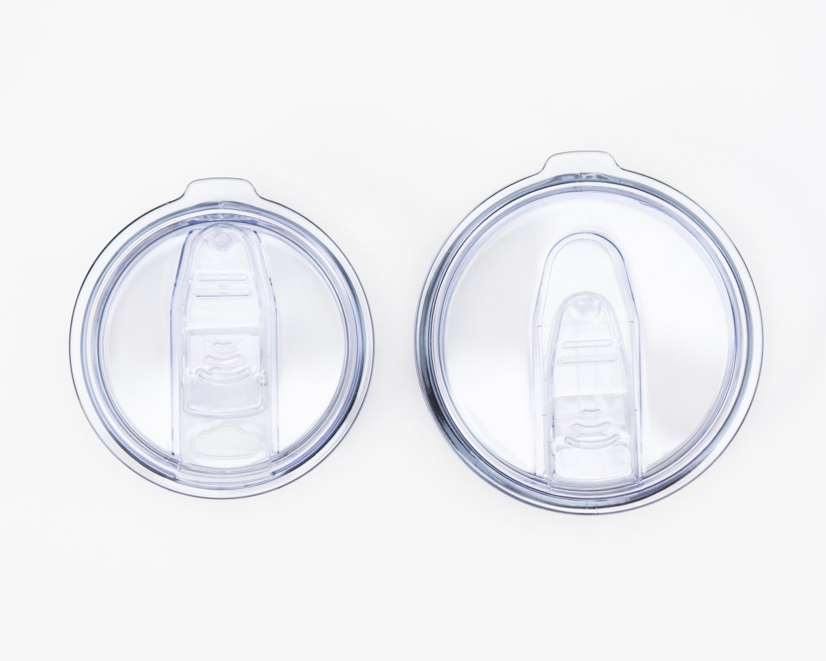 transparent lids with sliding cover for tumblers of different sizes