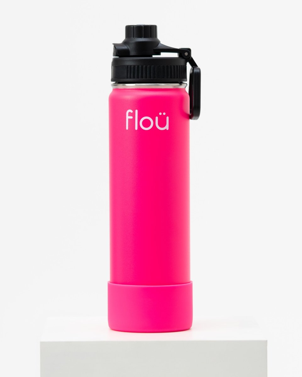 Insulated stainless steel water bottle ideal for sports. Color  phosphorescent pink 22 oz